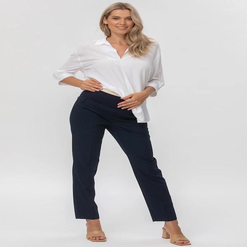 Made in Italy HARRY Slim Fit Pants for Office Navy